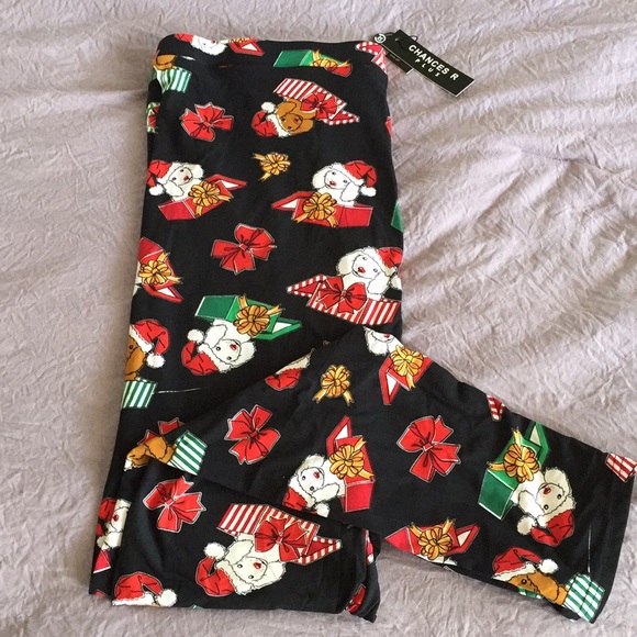 Chances R Christmas Puppies in Boxes Leggings - Picture 1 of 3